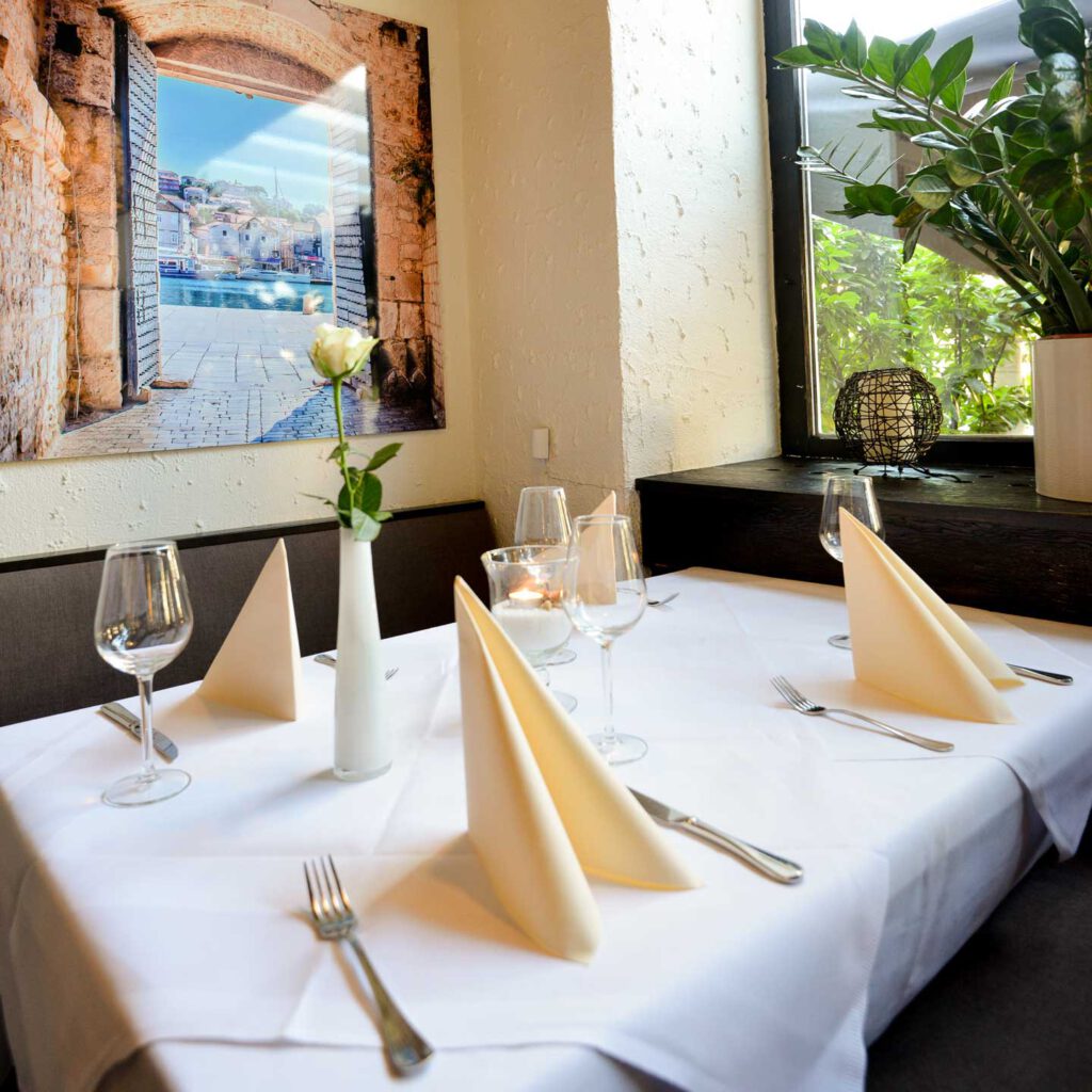 Table set at Restaurant Mauritius in Wiesbaden